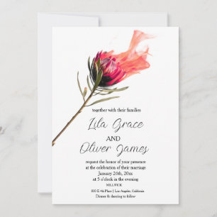 Burning Bloom Elegance Wedding Invitation