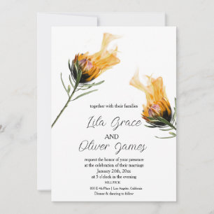 Burning Bloom Elegance Wedding Invitation 