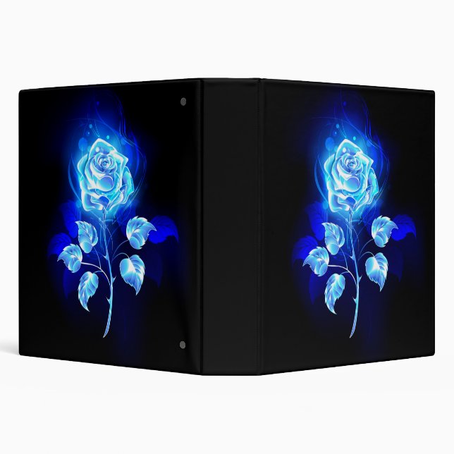 Burning Blue Rose 3 Ring Binder (Background)