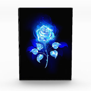Burning Blue Rose Acrylic Award