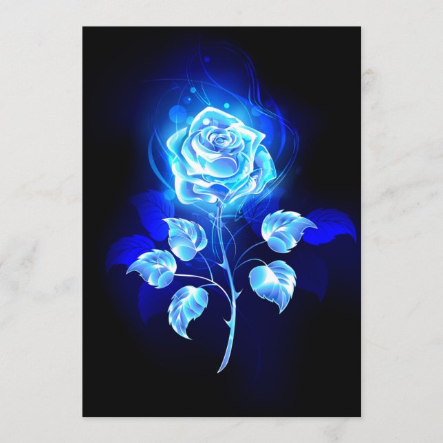 Burning Blue Rose Advice Card (Front)