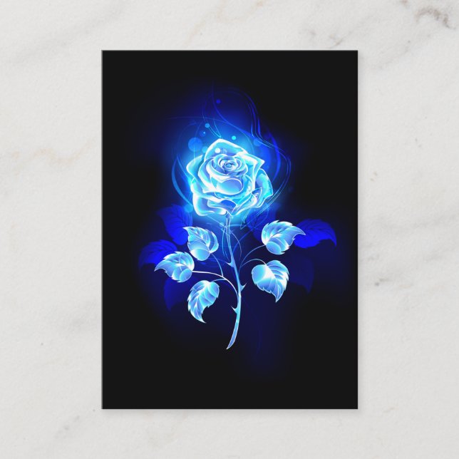 Burning Blue Rose Advice Card (Front)