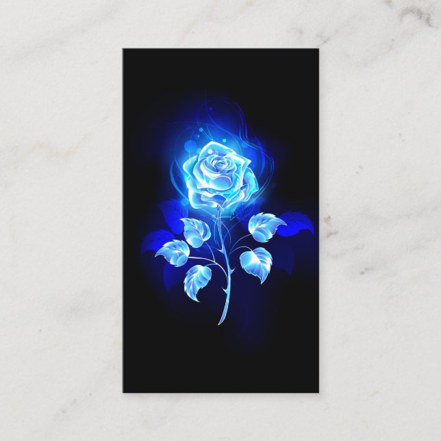 Burning Blue Rose Advice Card (Front)