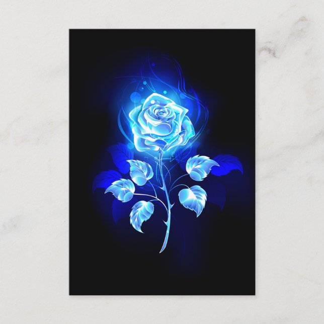 Burning Blue Rose Advice Card (Front)