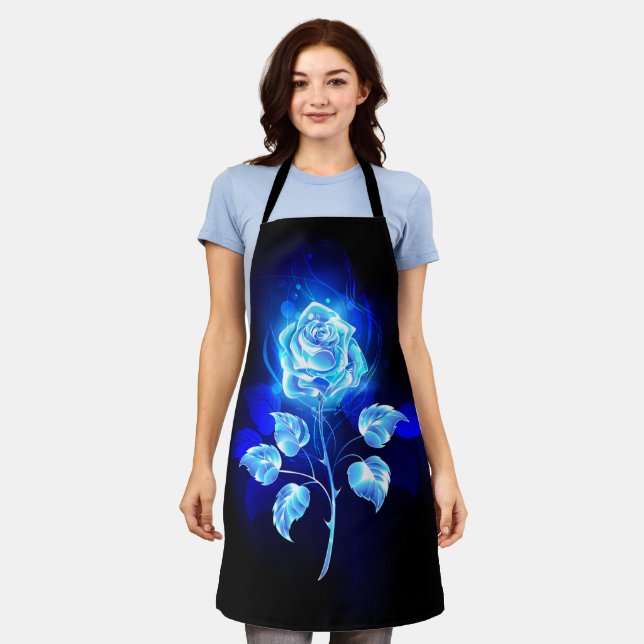 Burning Blue Rose Apron (Worn)