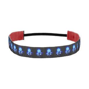 Burning Blue Rose Athletic Headband