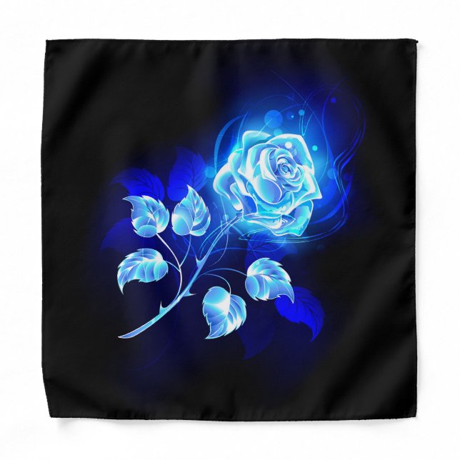 Burning Blue Rose Bandana | Zazzle