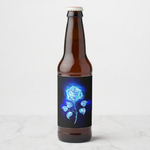 Burning Blue Rose Beer Bottle Label