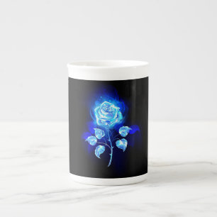 Burning Blue Rose Bone China Mug