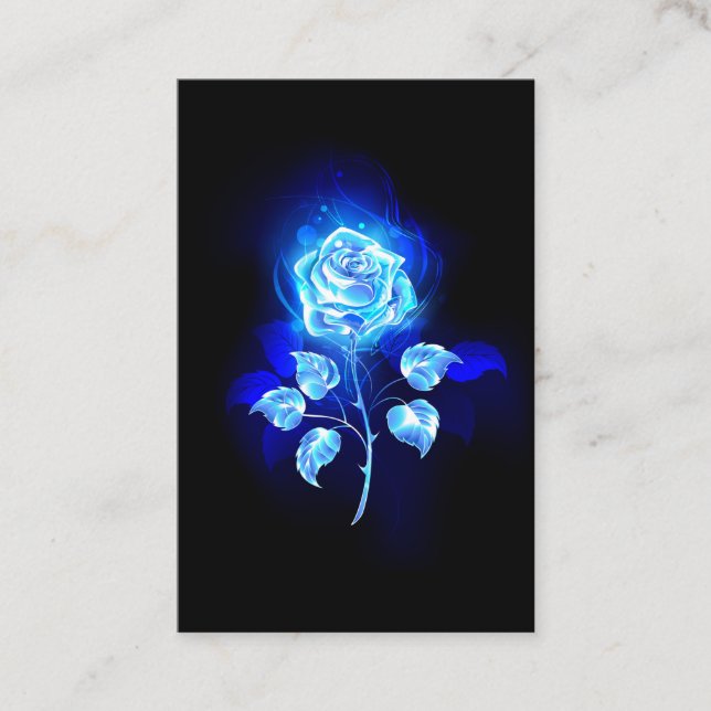 Burning Blue Rose Business Card (Front)