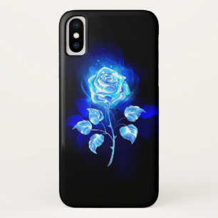 Burning Blue Rose iPhone X Case