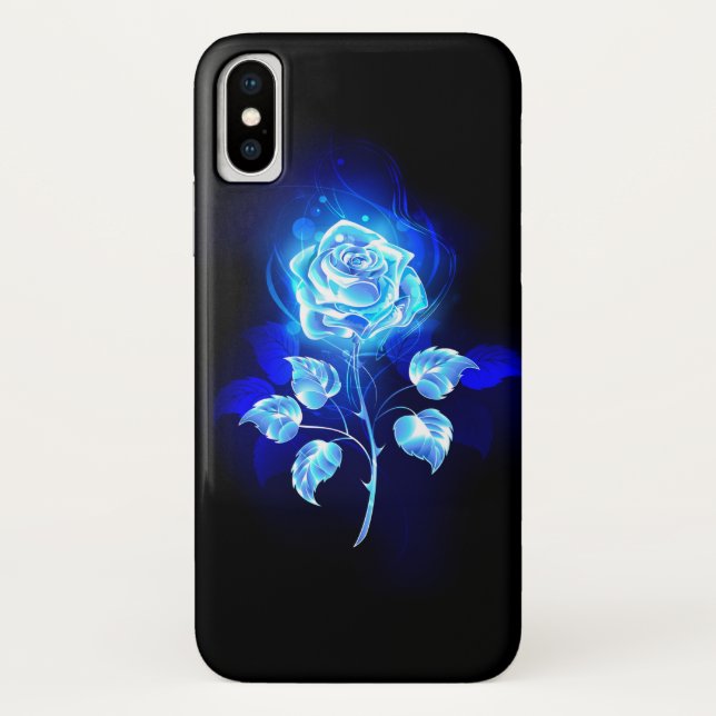 Burning Blue Rose Case-Mate iPhone Case (Back)