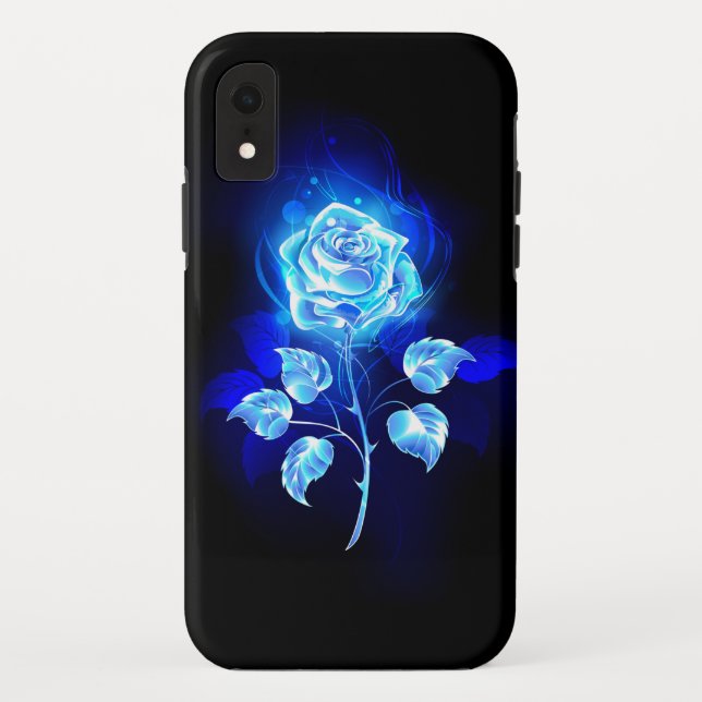 Burning Blue Rose Case-Mate iPhone Case (Back)