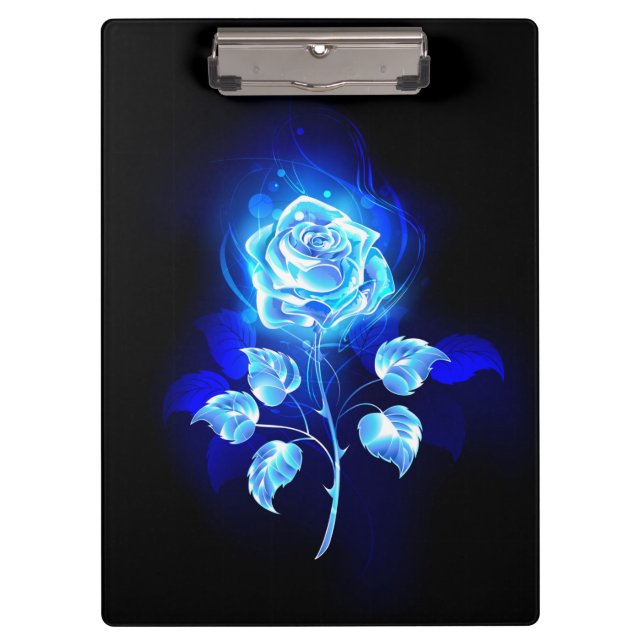 Burning Blue Rose Clipboard (Front)