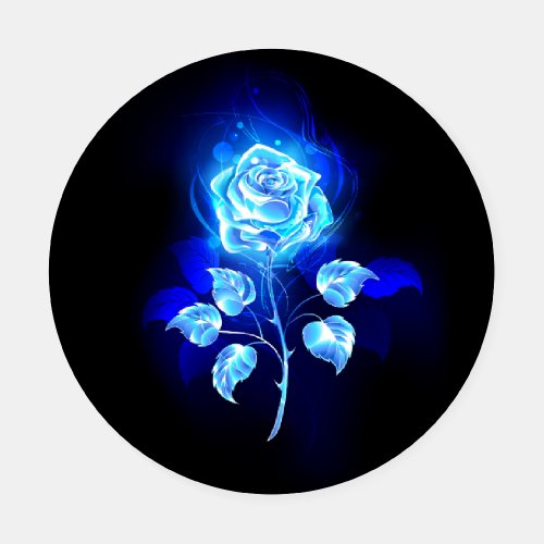 Burning Blue Rose Coaster Set