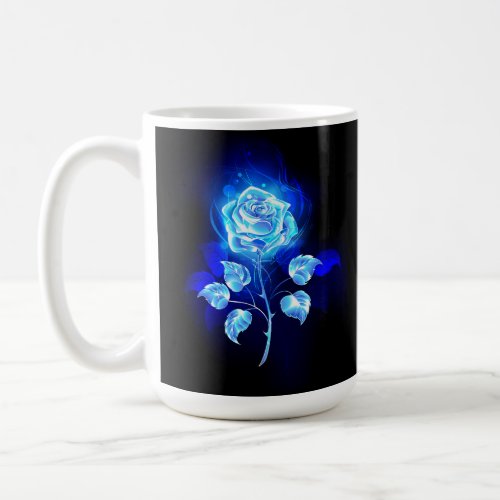 Burning Blue Rose Coffee Mug