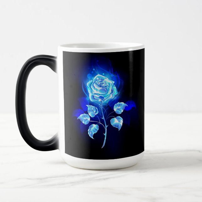 Burning Blue Rose Color Morph Mug (Left)