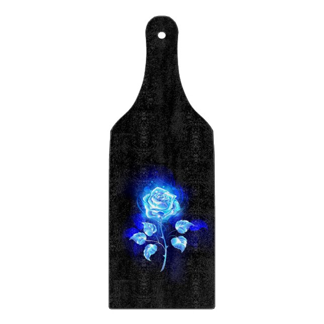 Burning Blue Rose Cutting Board (Front)