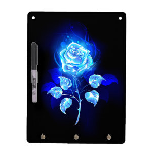 Burning Blue Rose Dry Erase Board