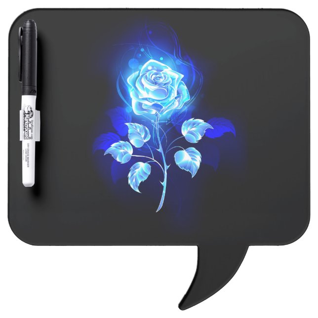Burning Blue Rose Dry Erase Board (Front)