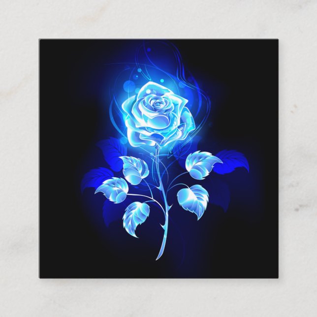 Burning Blue Rose Enclosure Card (Front)