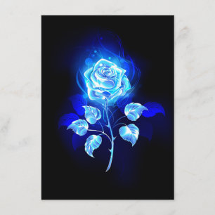 Burning Blue Rose Enclosure Card