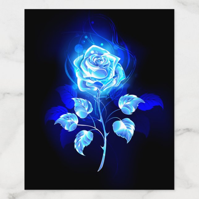 Burning Blue Rose Envelope Liner (Design)