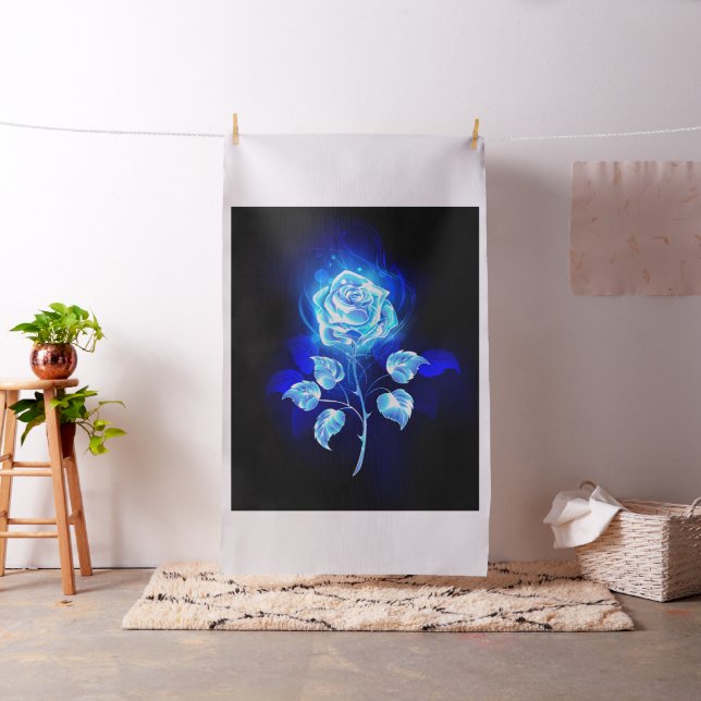 Burning Blue Rose Fabric (In Situ)
