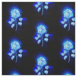 Burning Blue Rose Fabric