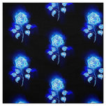 Burning Blue Rose Fabric