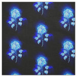 Burning Blue Rose Fabric