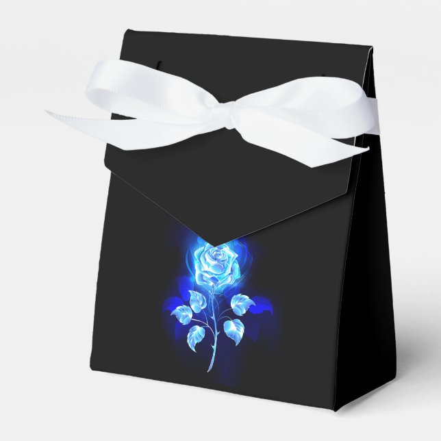 Burning Blue Rose Favor Boxes (Front Side)
