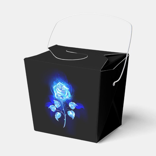 Burning Blue Rose Favor Boxes (Front Side)
