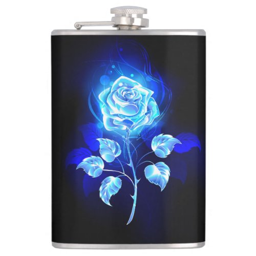 Burning Blue Rose Flask
