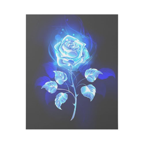 Burning Blue Rose Gallery Wrap