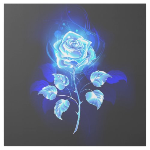 Burning Blue Rose Gallery Wrap