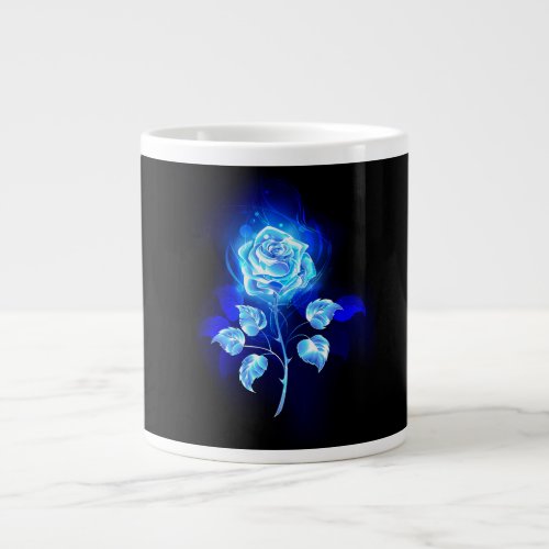 Burning Blue Rose Giant Coffee Mug