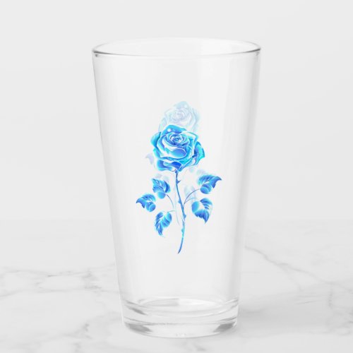 Burning Blue Rose Glass