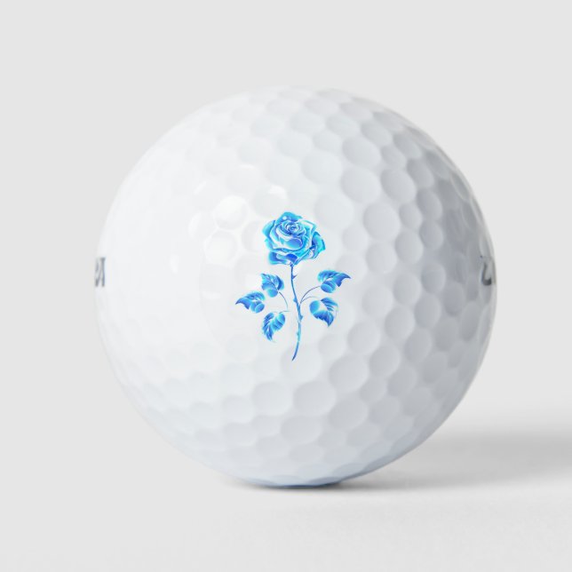 Burning Blue Rose Golf Balls (Front)