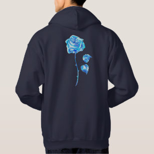 Blue hot sale rose hoodie