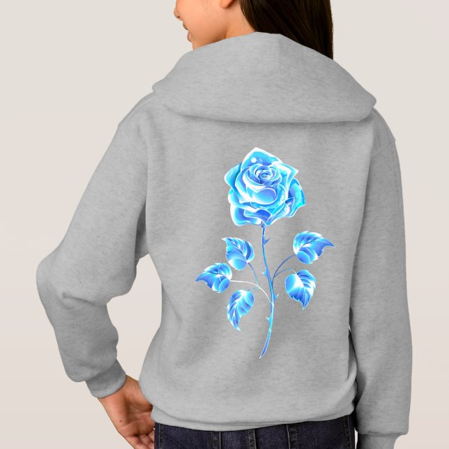 Burning Blue Rose Hoodie (Back)
