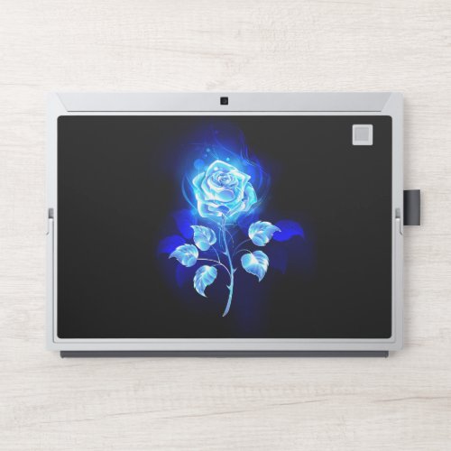 Burning Blue Rose HP Laptop Skin