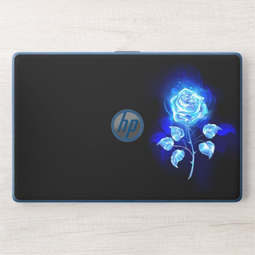 Burning Blue Rose HP Laptop Skin
