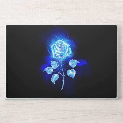 Burning Blue Rose HP Laptop Skin