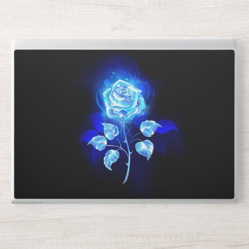 Burning Blue Rose HP Laptop Skin