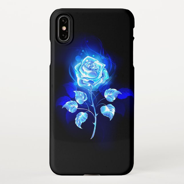 Burning Blue Rose iPhone Case (Back)