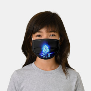 Burning Blue Rose Kids' Cloth Face Mask