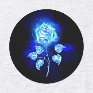 Burning Blue Rose Labels