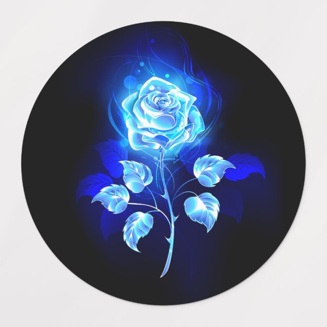 Burning Blue Rose Labels (Design 1)