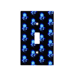 Burning Blue Rose Light Switch Cover